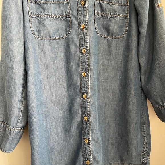 Cloth & Stone Chambray Button Down Tunic - Picture 3 of 4